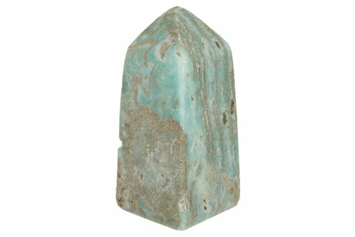 Polished Blue Caribbean Calcite Obelisk - Pakistan #187476